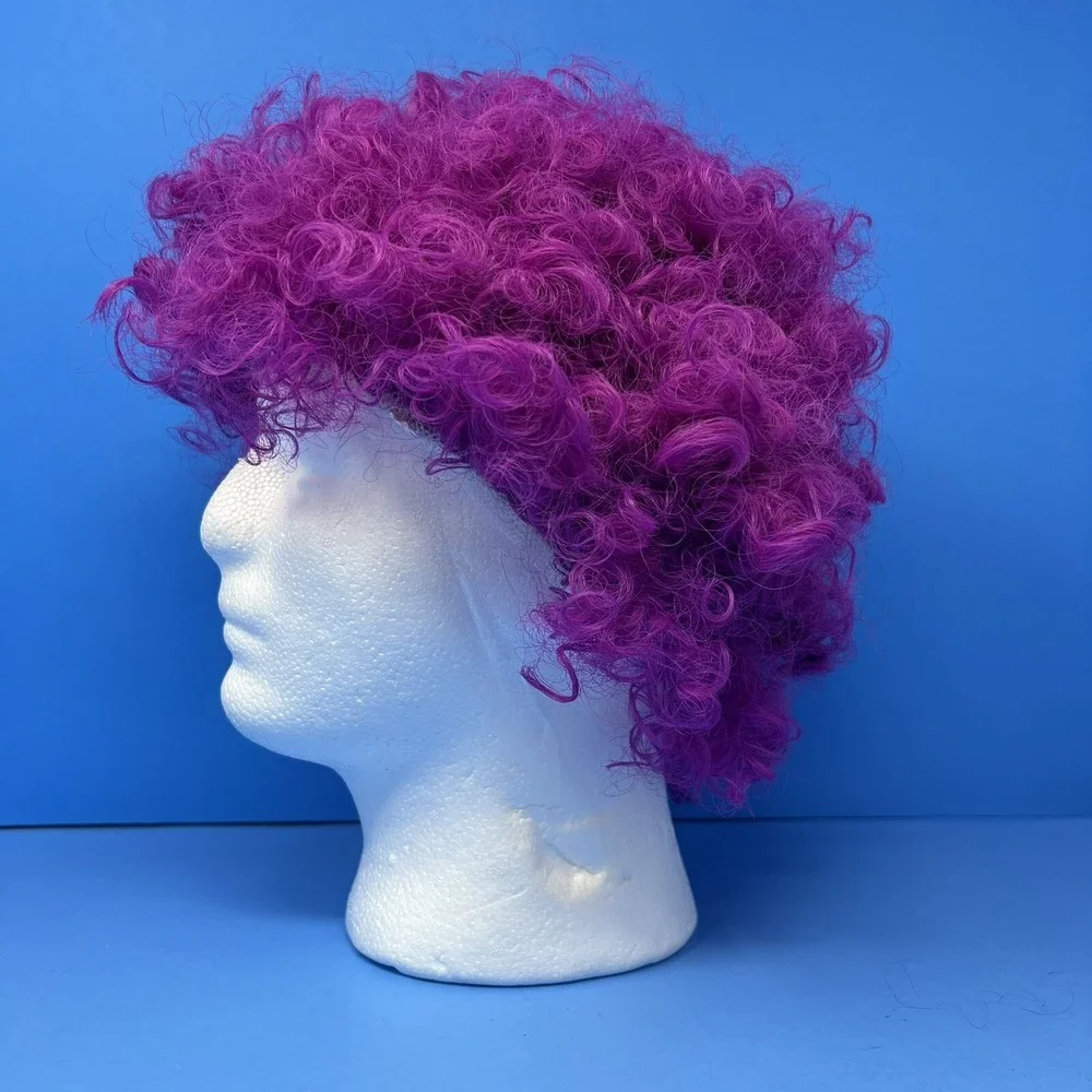 Halloween Clown Costume Wig‎ Purple Afro 60s 70s Disco Clown
